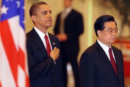 Barack Obama and Hu Jintao