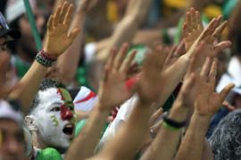 Algerian fan at World Cup qualifier in Sudan