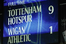 Tottenham scoreboard