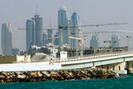 Palm Jumeirah construction in Dubai