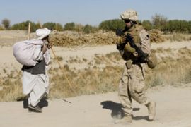 US Marine soldier in Afghanistan