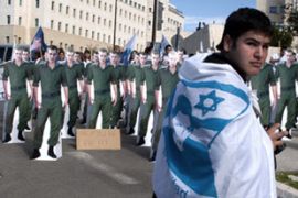 Protester calls for release of Israeli soldier Gilad Shalit