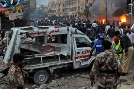 Karachi bomb blast Shia procession