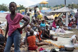 Haitians made homeless by earthquake in Port-au-Prince