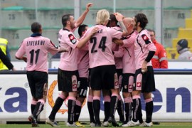 Palermo team celebrations