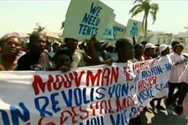 haiti protest us military role youtube - rob reynolds pkg
