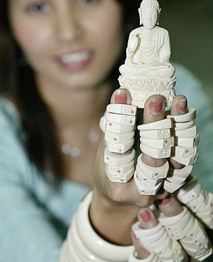 bangkok ivory carvings jewellery - free size 309, 207