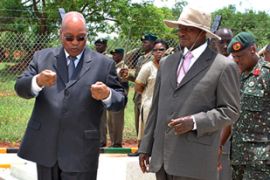 Jacob Zuma and Yoweri Museveni in Uganda