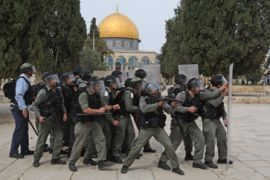 Israeli border police at al-Aqsa mosque