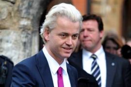 Dutch right wing MP Geert Wilders departs a press conference in London, Fitna