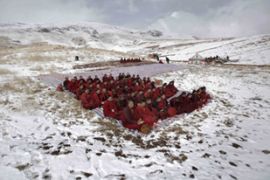 Monks in Qinghai province