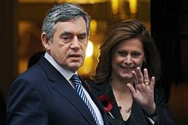 British Prime Minister Gordon Brown and his wife Sarah Brown