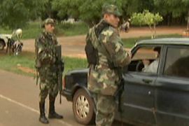 Paraguay military checkpoint