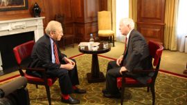 Secretary Robert Gates and Sir David Frost interview
