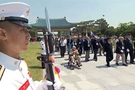 korean war 60th anniversary memorial youtube - tony birtley pkg