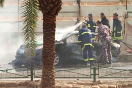 car destroyed by rocket in Aqaba
