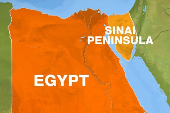 Map Sinai Penninsula - Egypt