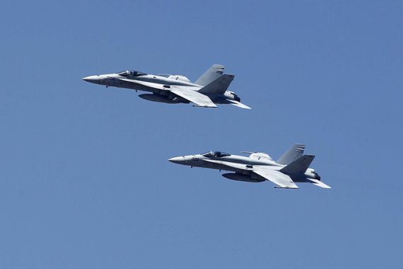U.S. F-18 fighter jets