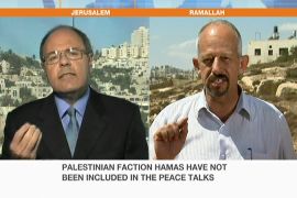 Danni Dayan, Chairman of the Settlers Council in Jerusalem, and Jamal Jumaa, a Palestinian activist in Ramallah, debate the issues facing their leaders.
