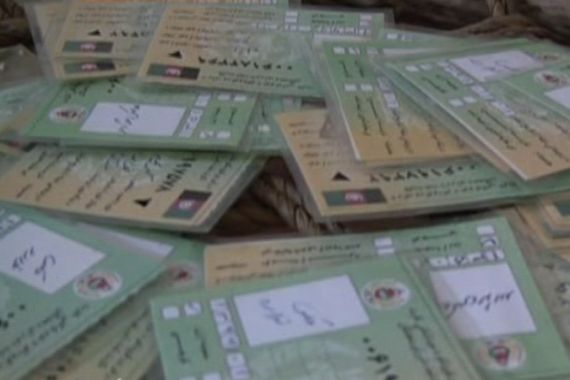 Afghanistan elections forged cards PKG
