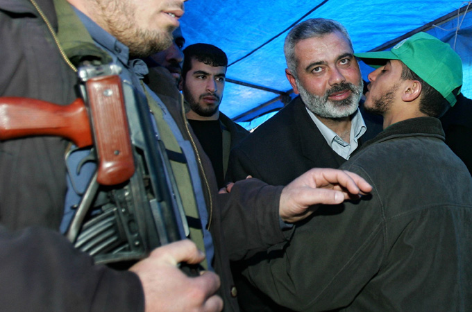 Ismail Haniyah celebrates Hamas election victory
