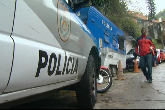 police truck rio slums