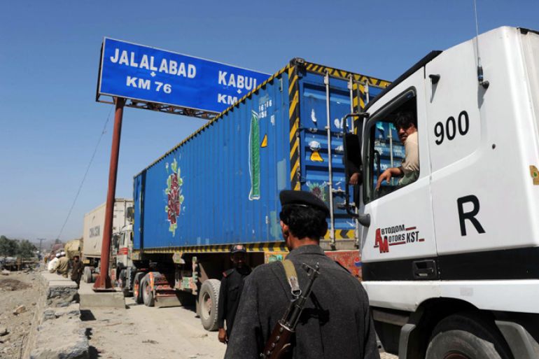 Lorries trapped at Torkham crossing