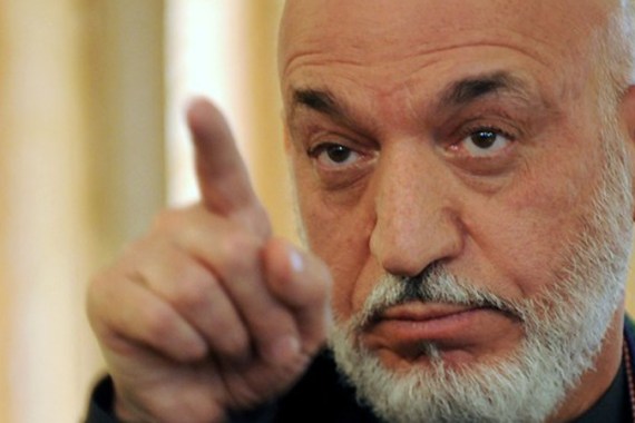 Karzai pointing finger