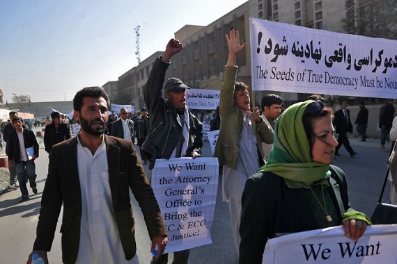 AFGHANISTAN-VOTE-PROTEST