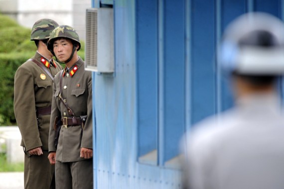 Soldiers at Korean DMZ