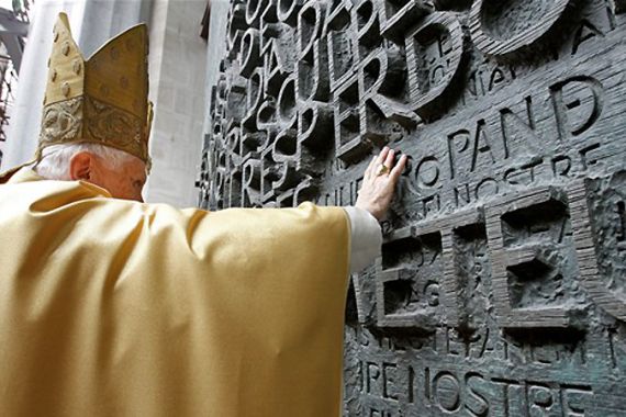 Pope blessing door