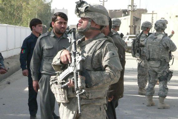 US and Afghan troops