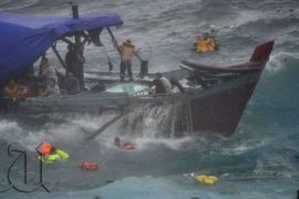 boat capszing off christmas island