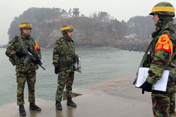 south korea military yeonpyeong island