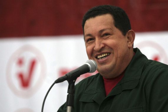Venezuela''s President Hugo Chavez speaks during a meeting with Socialist party members in Caracas
