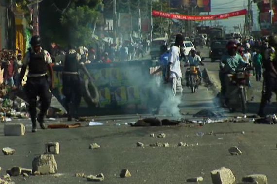 haiti poll protests turn violent