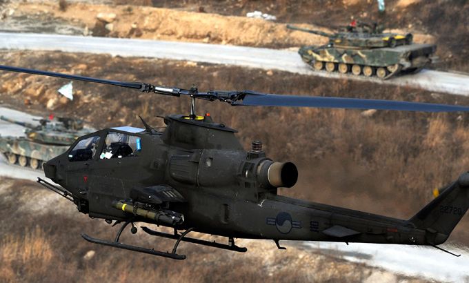 South Korea Holds Joint Air And Ground Military Exercise