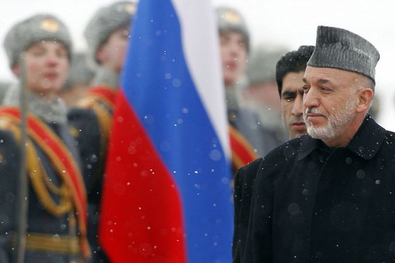 afghan president hamid karzai in moscow