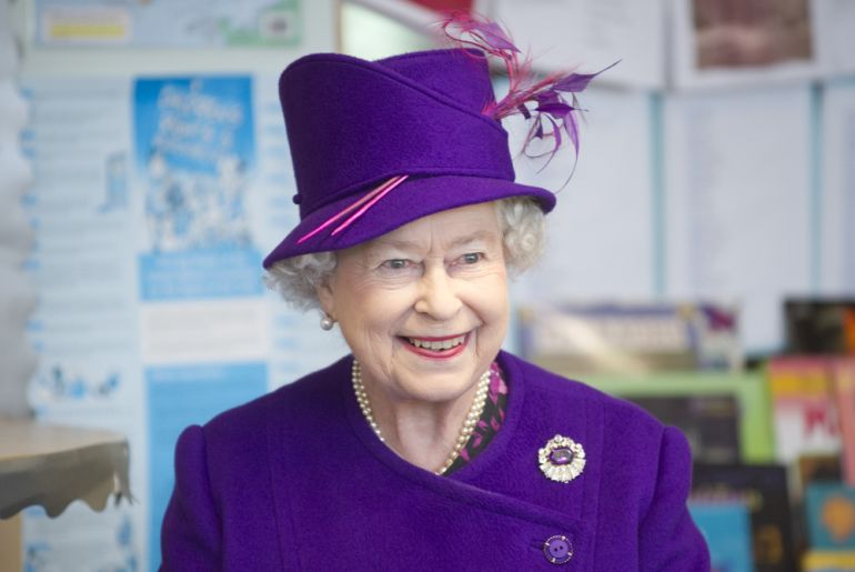 Queen Elizabeth II Visits Primary School