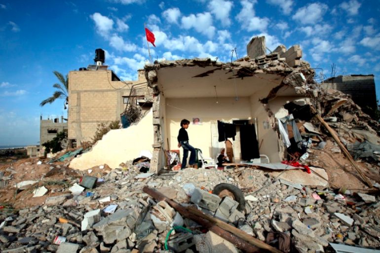 Destroyed home in Gaza
