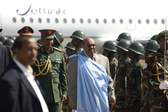 Omar al Bashir lands in Juba for speech