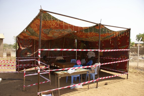 Polling station in south Sudan