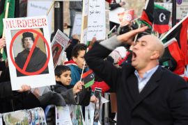 Libya london protests [GALLO/GETTY]