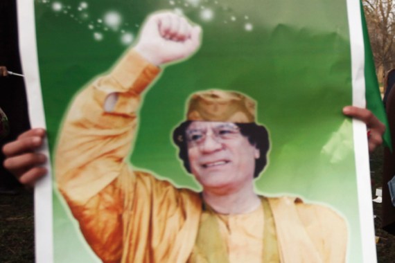 Gaddafi happy [GALLO/GETTY]