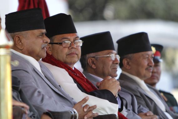 Jhala Nath Khanal, Nepal PM with President Ram Yadav