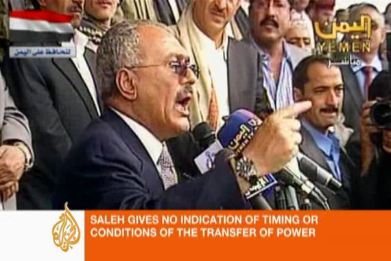 Saleh speaks - screengrab