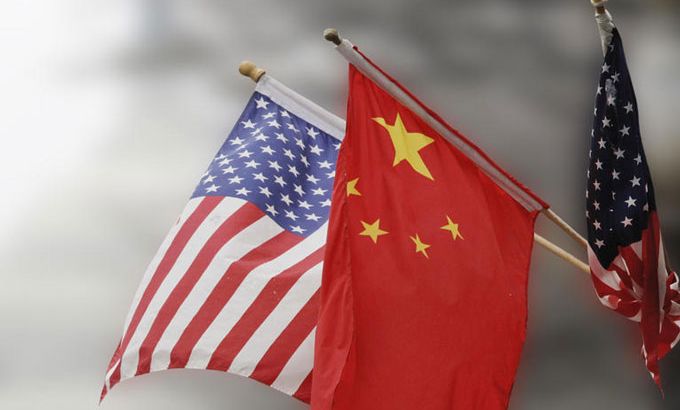 China-US flags