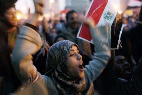 Crowds Celebrate After Mubarak Steps Down