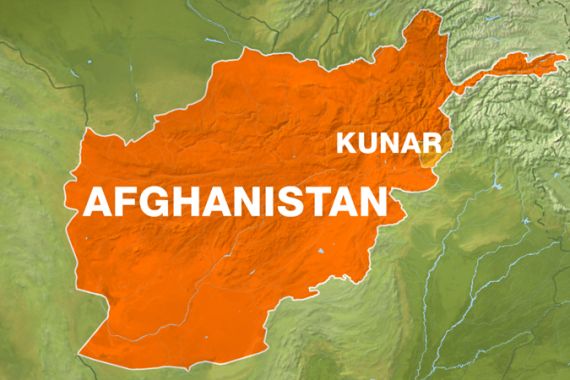 Afghanistan map - suicide attack in Kunar province