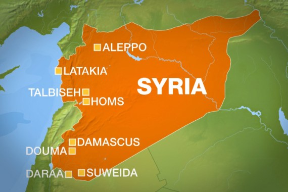 syria protests map